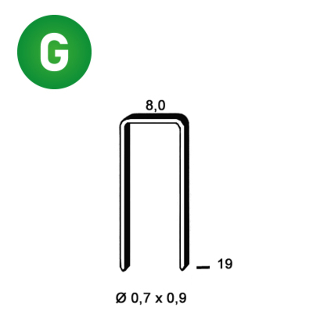 1400 AGRAFES HB-19 GALVA - ALSAFIX - 6HB191