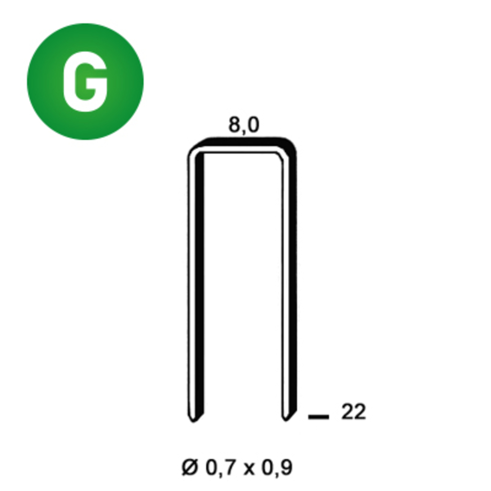 1400 AGRAFES HB-22 GALVA - ALSAFIX - 6HB221