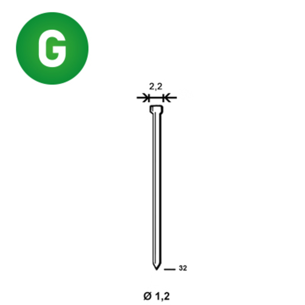 2000 Pointes fines MINIBRADS J-32 GALVA - ALSAFIX - 6J-321