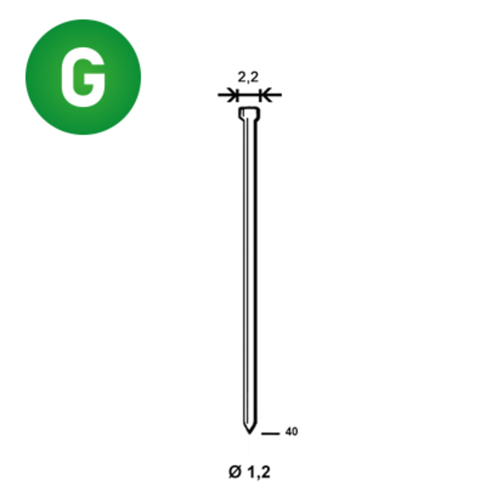 2000 Pointes fines MINIBRADS J-40 GALVA - ALSAFIX - 6J-401