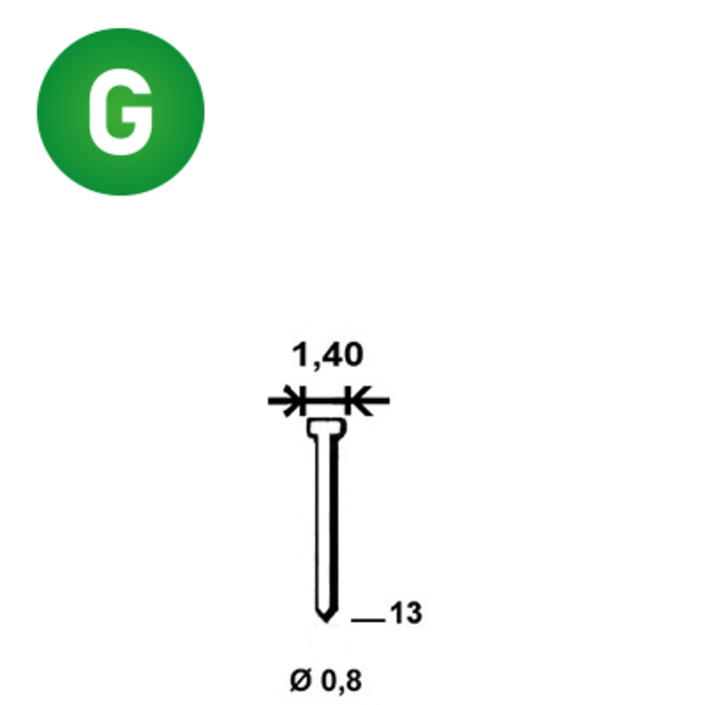 20000 POINTES MICROPointes fines BRADS JA-13 MM - ALSAFIX - 6JA131