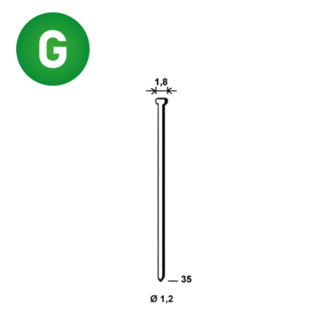 5000 Pointes fines MINIBRADS JM-35 GALVA - ALSAFIX - 6JM351