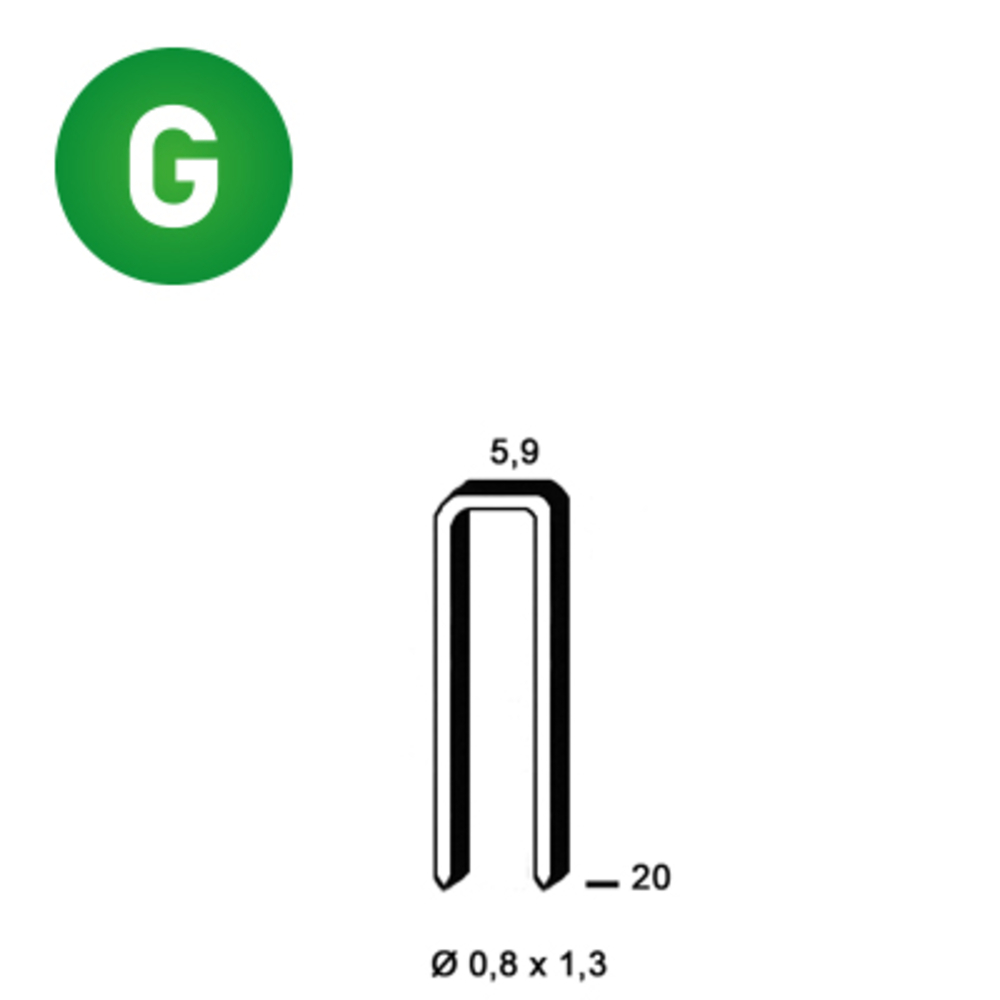 8000 AGRAFES K-20 GALVA - ALSAFIX - 6K-201