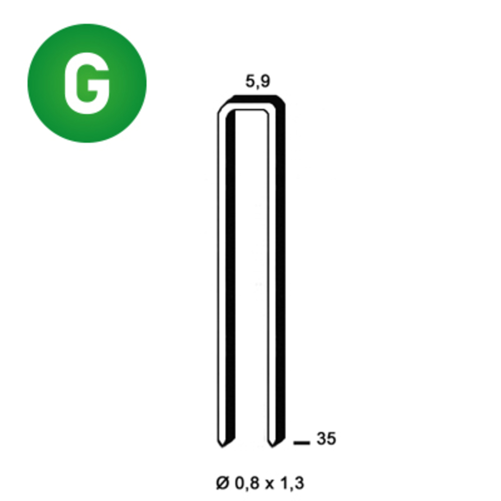 4000 AGRAFES K-35 GALVA - ALSAFIX - 6K-351