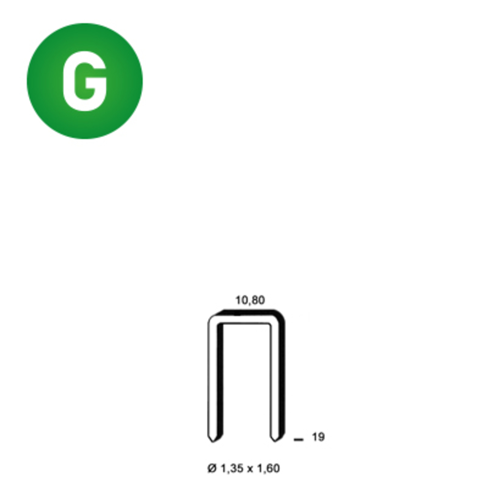 26000 AGRAFES L-19 GALVA RÉSINÉES - ALSAFIX - 6L-191