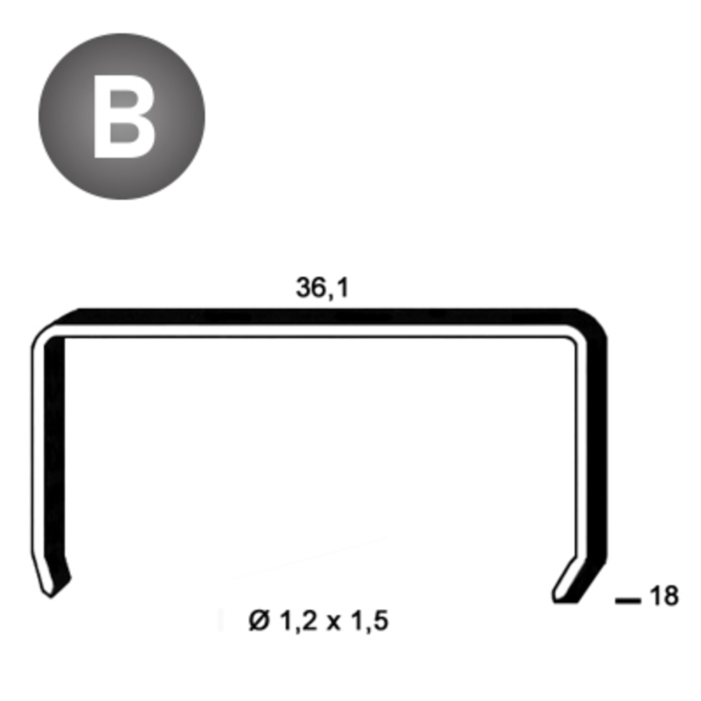 5000 AGRAFES MV-18 - ALSAFIX - 6MV181