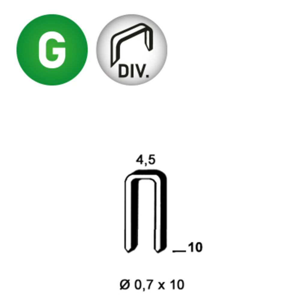 10000 AGRAFES O-10 DIVERGENTE - ALSAFIX - 6O-101D