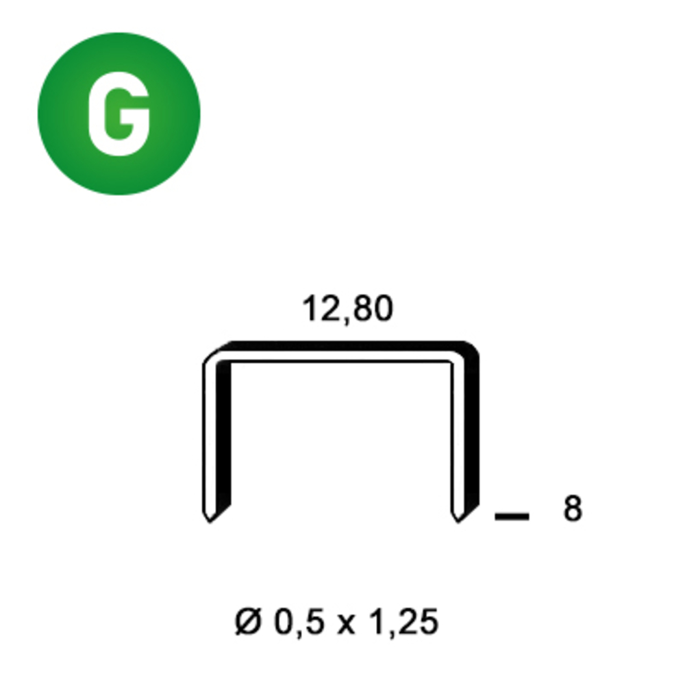 10000 AGRAFES P-08 GALVA - ALSAFIX - 6P-081