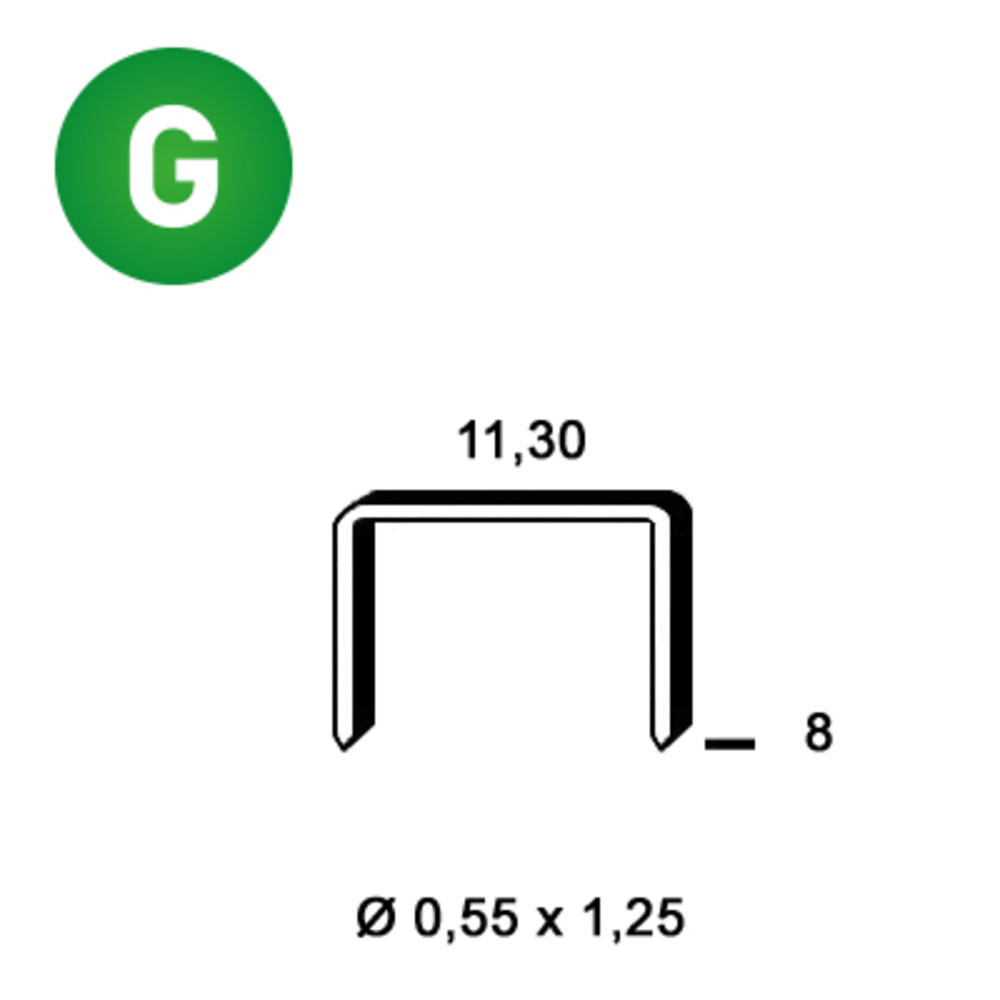 4300 AGRAFES PB-08 GALVA - ALSAFIX - 6PB081