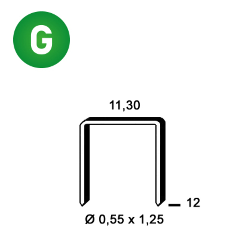 2880 AGRAFES PB-12 GALVA - ALSAFIX - 6PB121