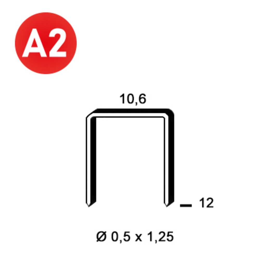 4000 AGRAFES PF-12 INOX - ALSAFIX - 6PF129