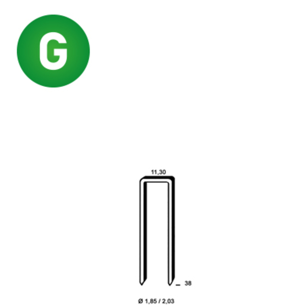 10000 AGRAFES Q-38 GALVA RÉSINÉES - ALSAFIX - 6Q-381