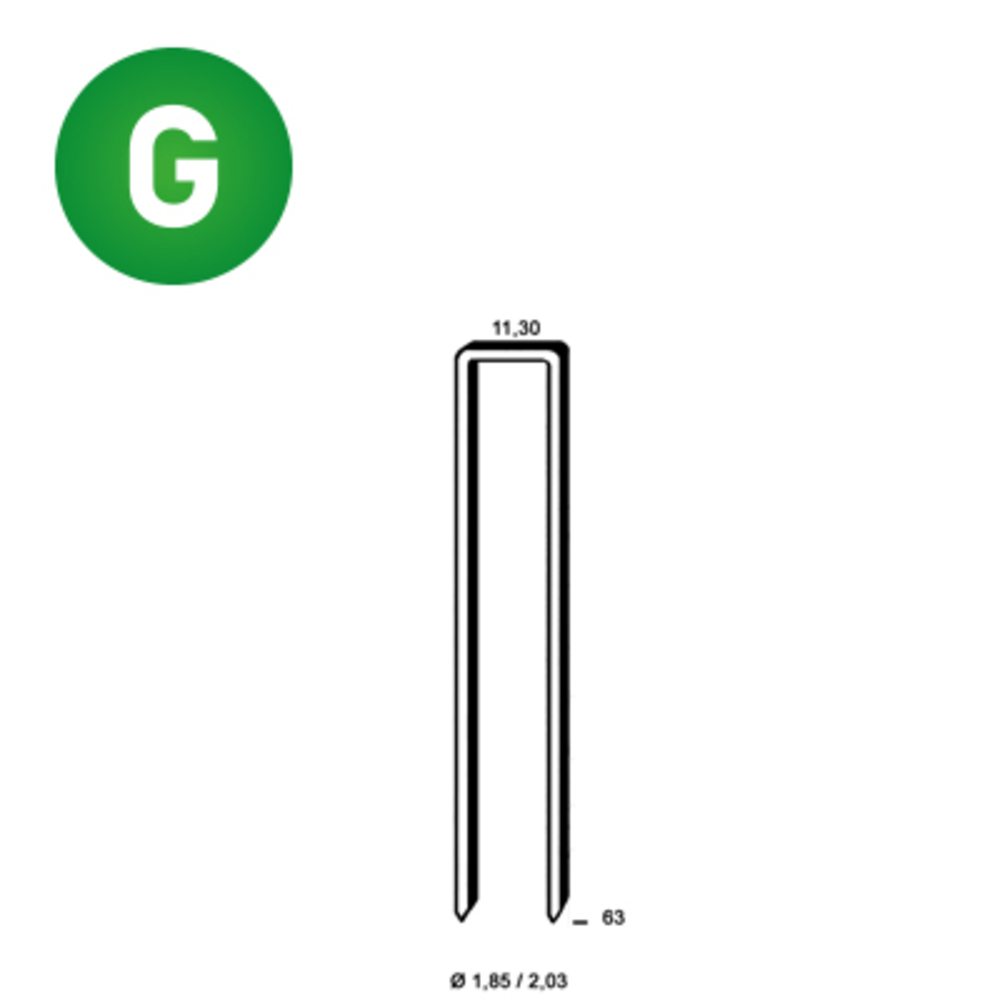 5000 AGRAFES Q-63 GALVA RÉSINÉES - ALSAFIX - 6Q-631