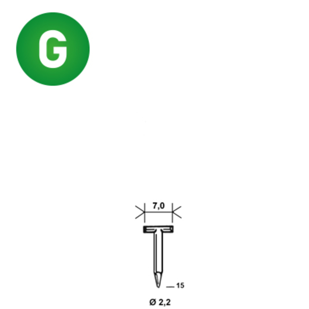 2000 POINTES T-15 BÉTON - ALSAFIX - 6T-152