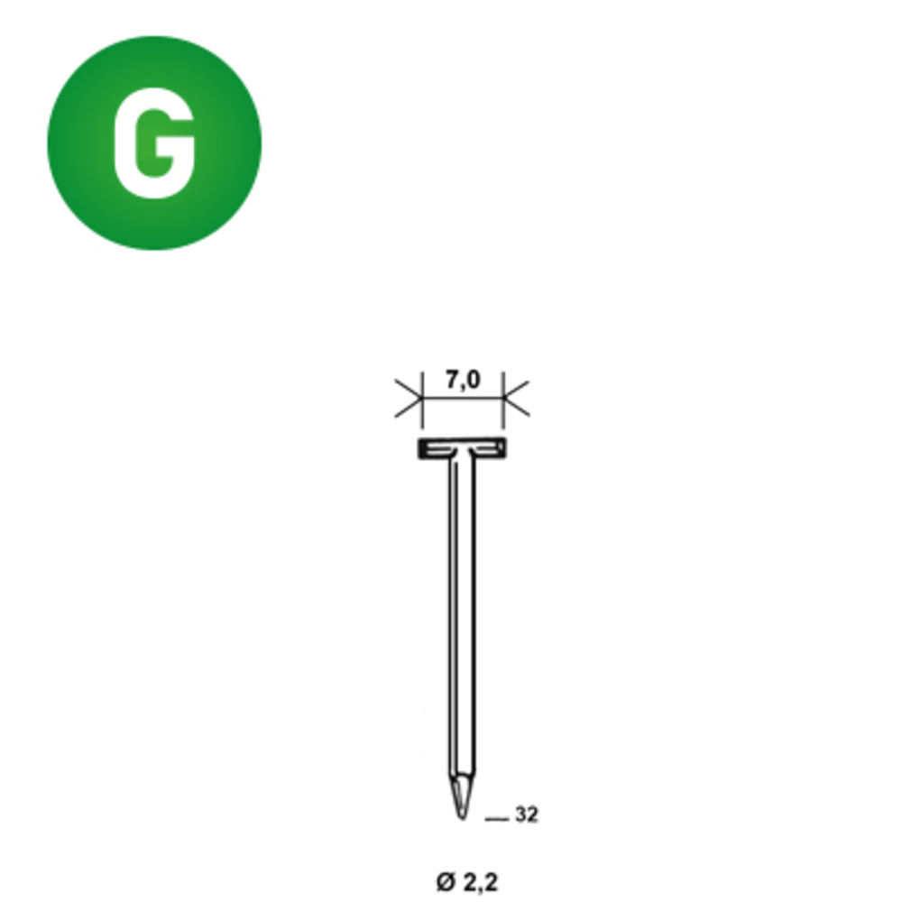 10000 POINTES T-32 GALVA - ALSAFIX - 6T-322