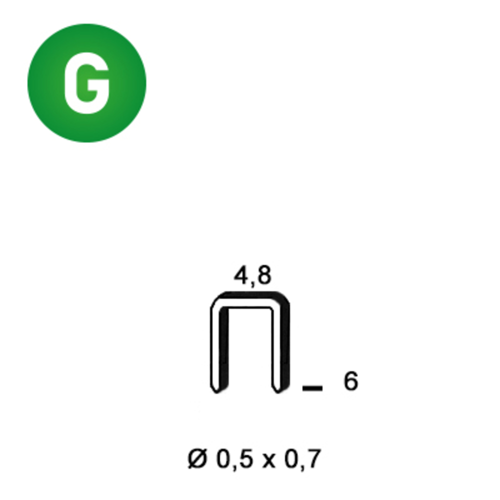32000 AGRAFES U-06 GALVA - ALSAFIX - 6U-061