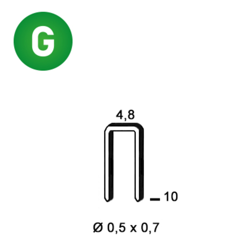 23000 AGRAFES U-10 GALVA - ALSAFIX - 6U-101