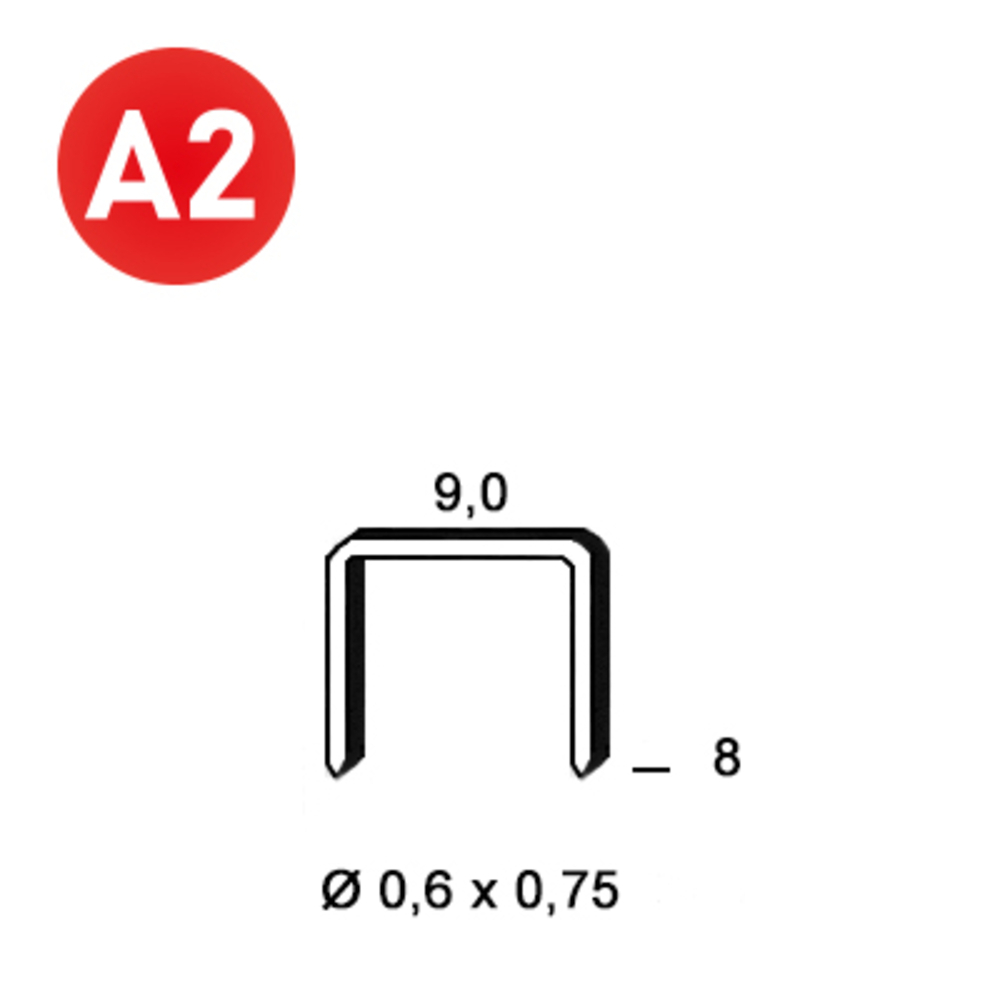 10000 AGRAFES V-08 INOX - ALSAFIX - 6V-089
