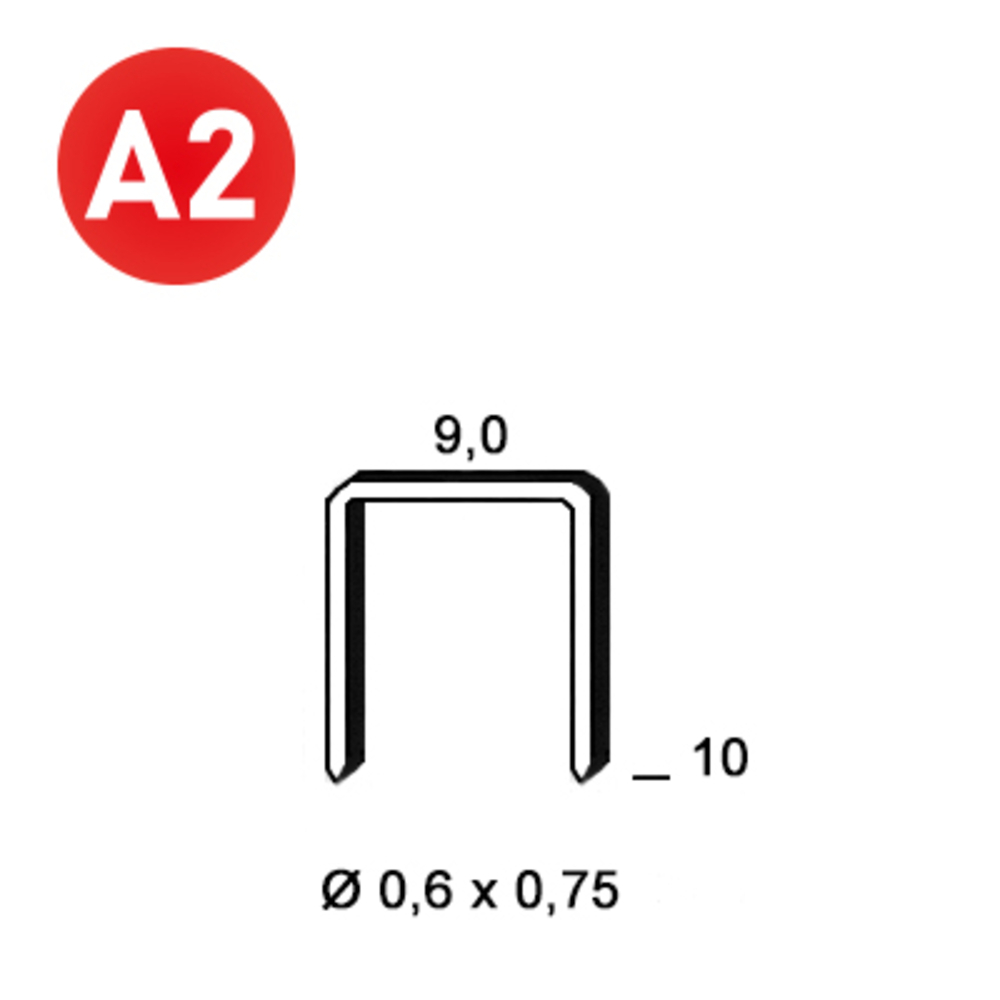 10000 AGRAFES V-10 INOX - ALSAFIX - 6V-109