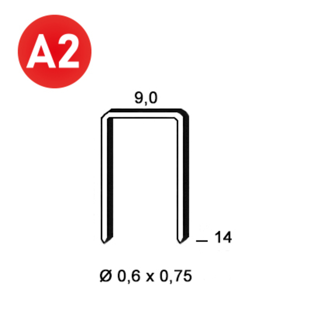 7500 AGRAFES V-14 INOX - ALSAFIX - 6V-149
