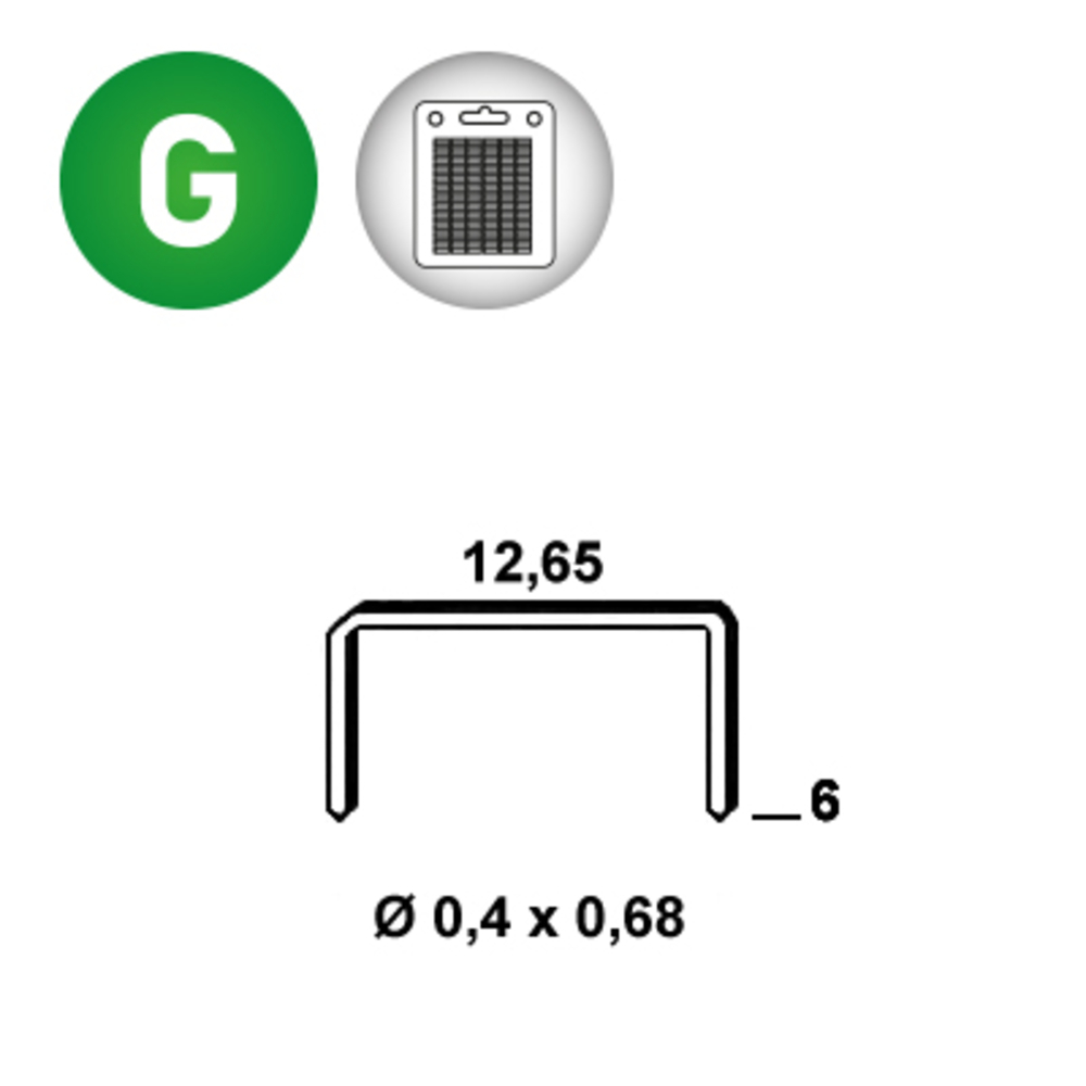 AGRAFES VS-06 MM GALVA BLISTER 2860 - ALSAFIX - 6VS061BL