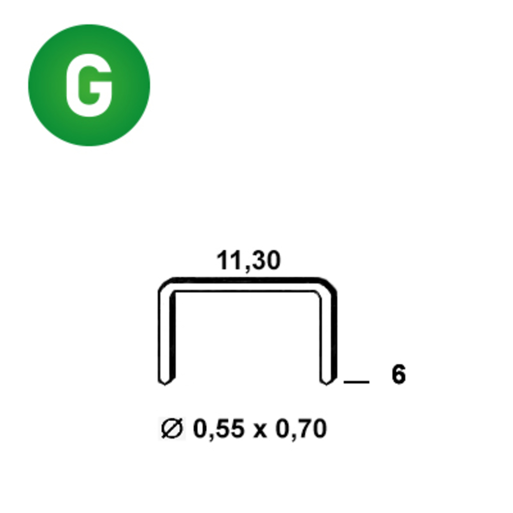 6000 AGRAFES VX-06 GALVA - ALSAFIX - 6VX061