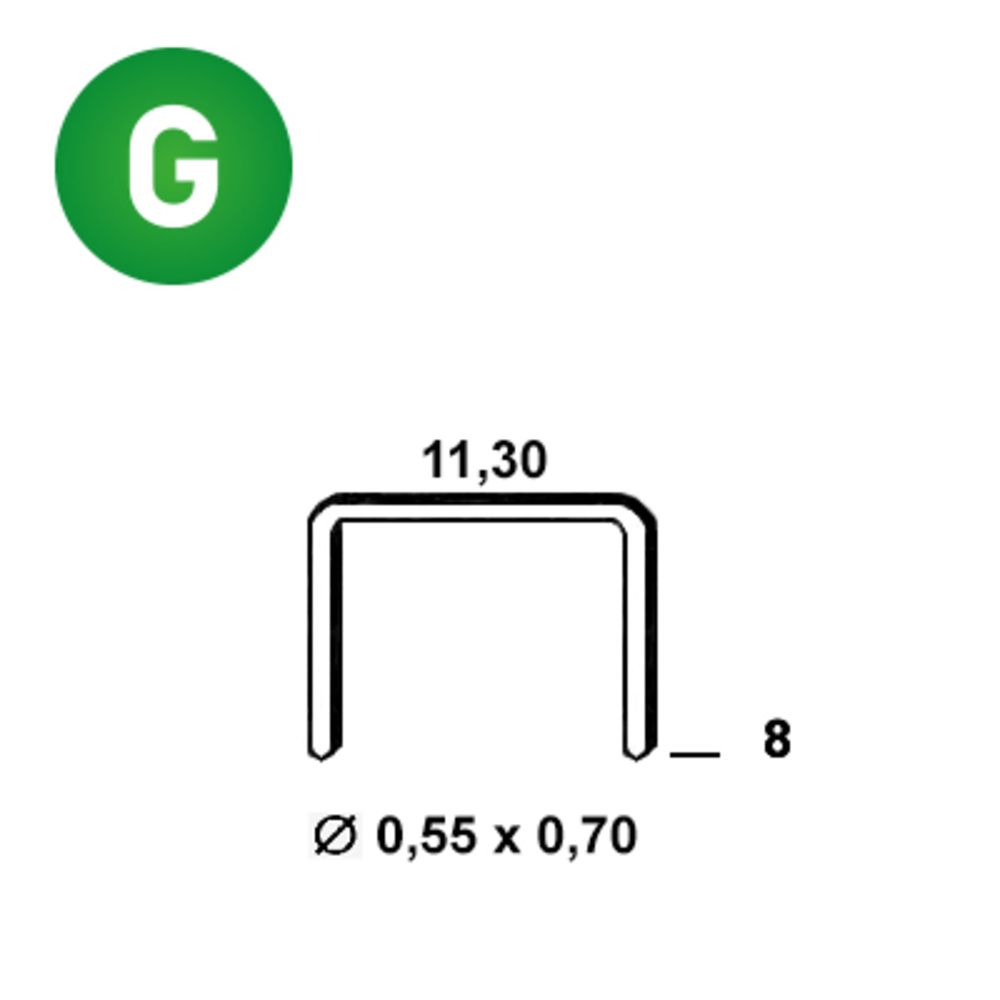 5000 AGRAFES VX-08 GALVA - ALSAFIX - 6VX081
