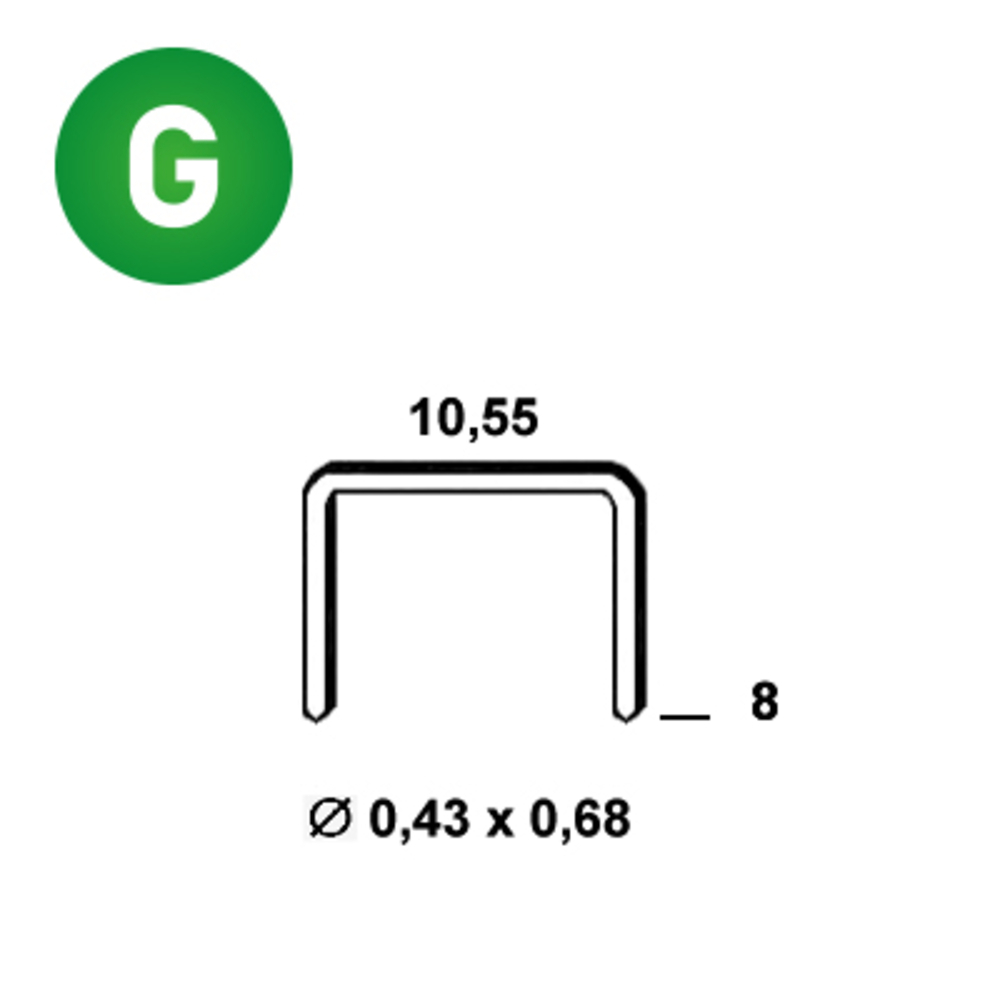 5000 AGRAFES VZ-08 GALVA - ALSAFIX - 6VZ081