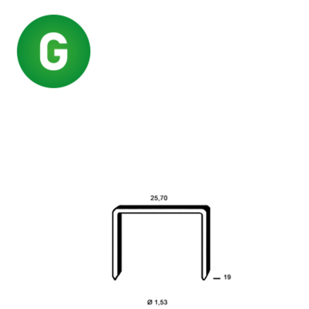 8000 AGRAFES WD-19 GALVA RÉSINÉES - ALSAFIX - 6WD191