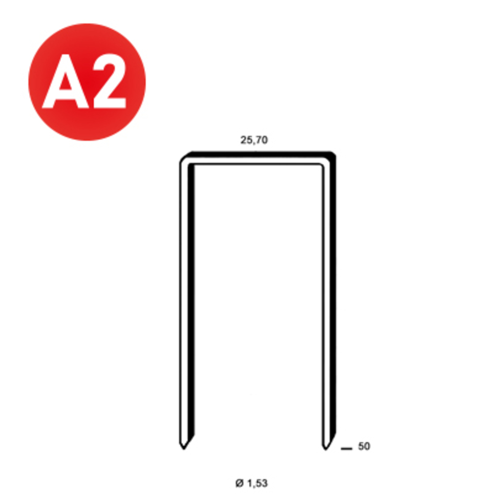 3200 AGRAFES WD-50 INOX A2 - ALSAFIX - 6WD509
