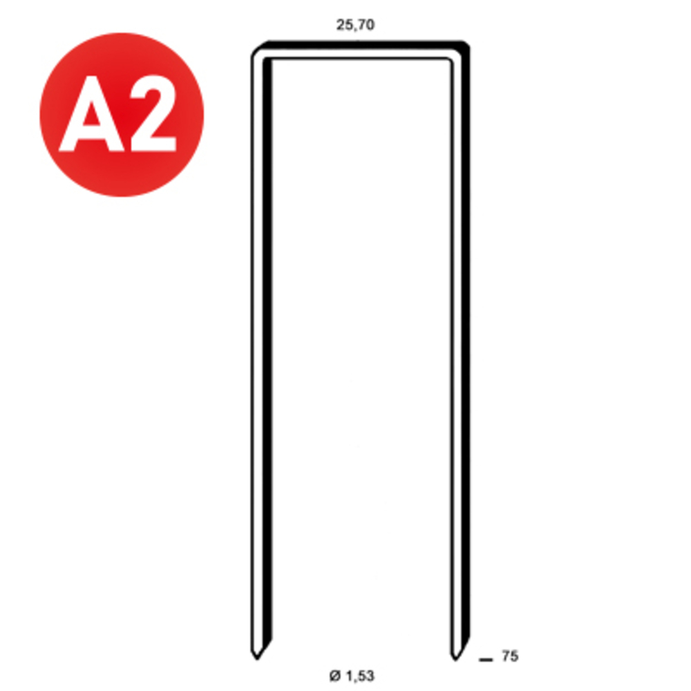 3300 AGRAFES WD-75 INOX A2 - ALSAFIX - 6WD759