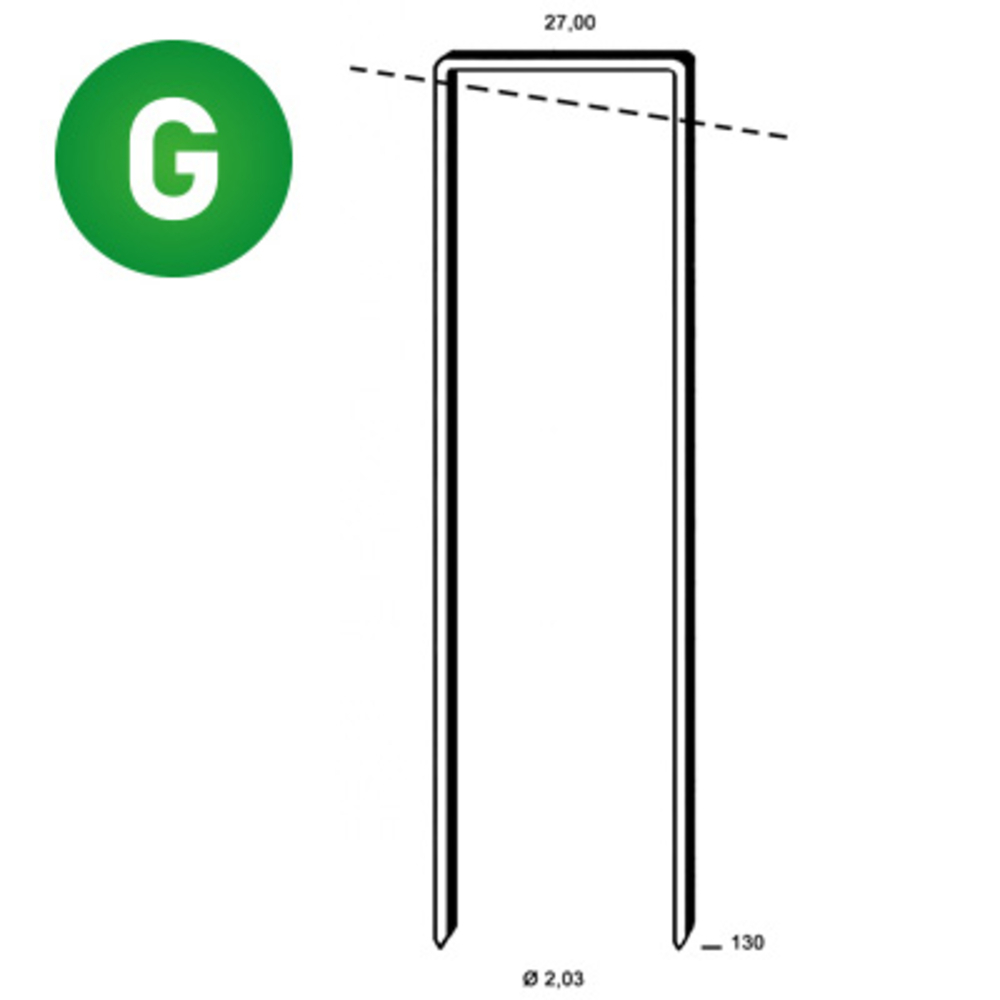 1450 AGRAFES WP-130 GALVA RÉSINÉES - ALSAFIX - 6WP1301