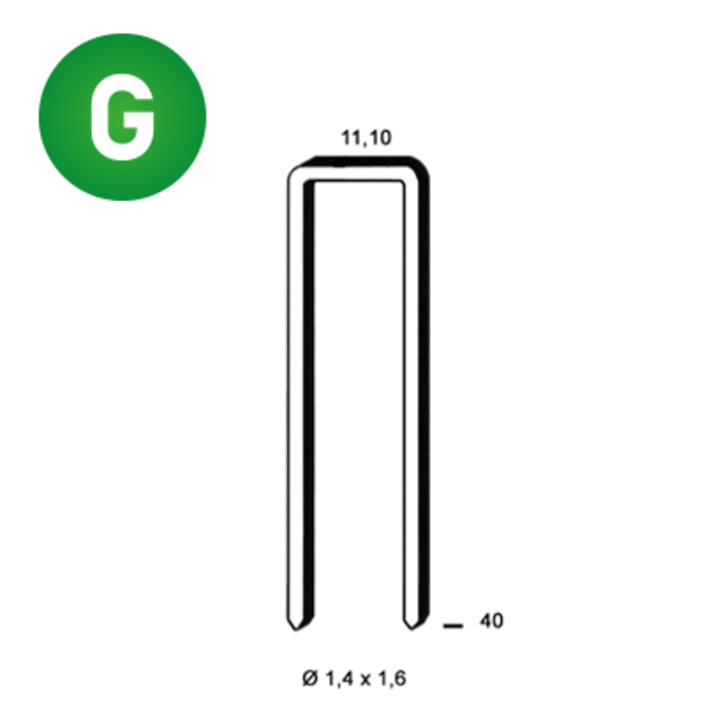 10000 AGRAFES Z-40 GALVA RÉSINÉES - ALSAFIX - 6Z-401