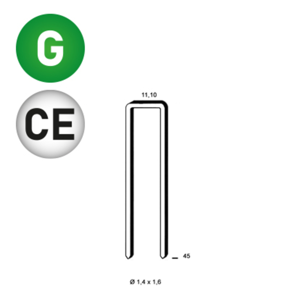 10000 AGRAFES Z-45 GALVA 12µ - ALSAFIX - 6Z-451CE