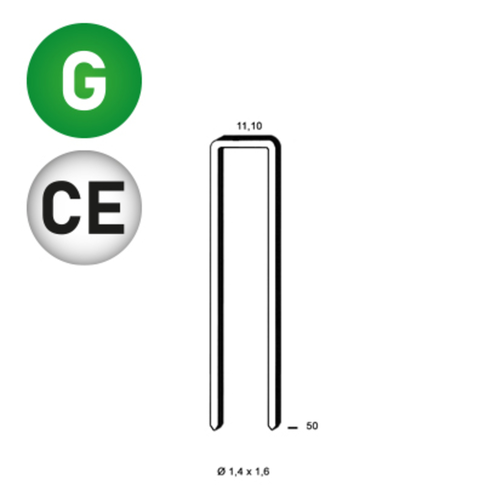 10000 AGRAFES Z-50 GALVA 12µ - ALSAFIX - 6Z-501CE