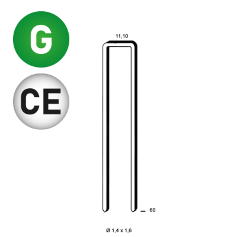 5000 AGRAFES Z-60 GALVA 12µ - ALSAFIX - 6Z-601CE