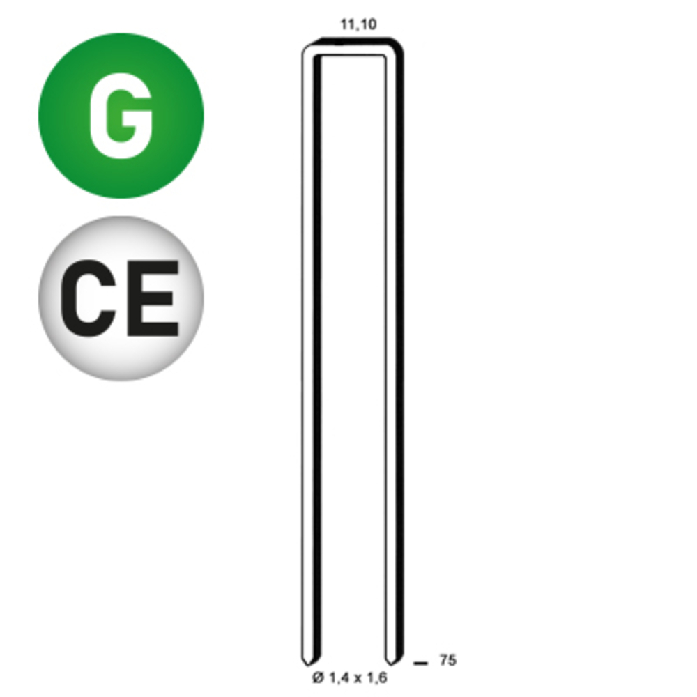 5000 AGRAFES Z-75 GALVA 12µ - ALSAFIX - 6Z-751CE