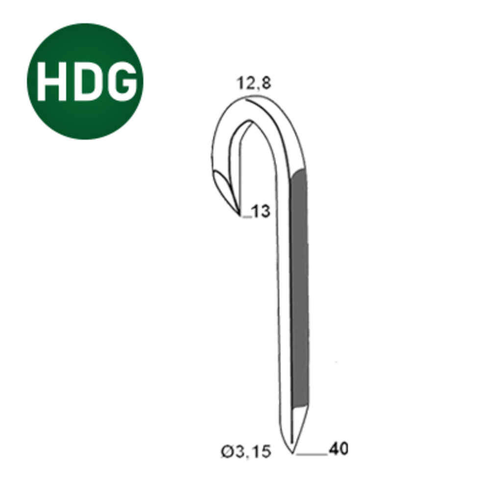 2000 CRAMPILLONS BD 3,15X40/13 GALVA - ALSAFIX - BDCR324013