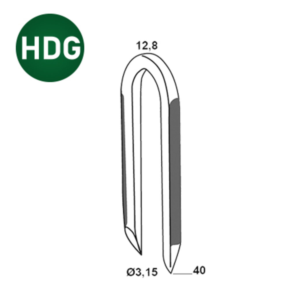1500 CRAMPILLONS BD 3,15X40 D HDG - ALSAFIX - BDCR3240D6