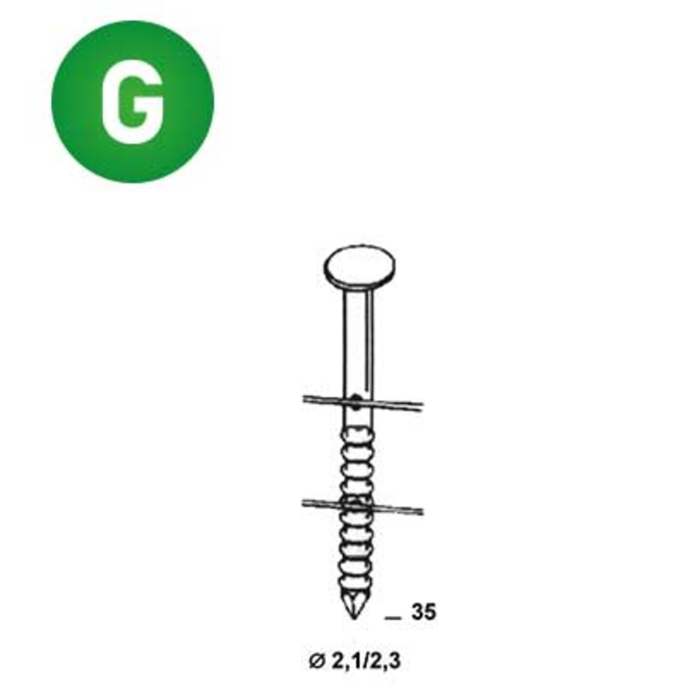 19500 COILS BO 21/23 X 35 ANNELÉES GALVA - ALSAFIX - BO-21356