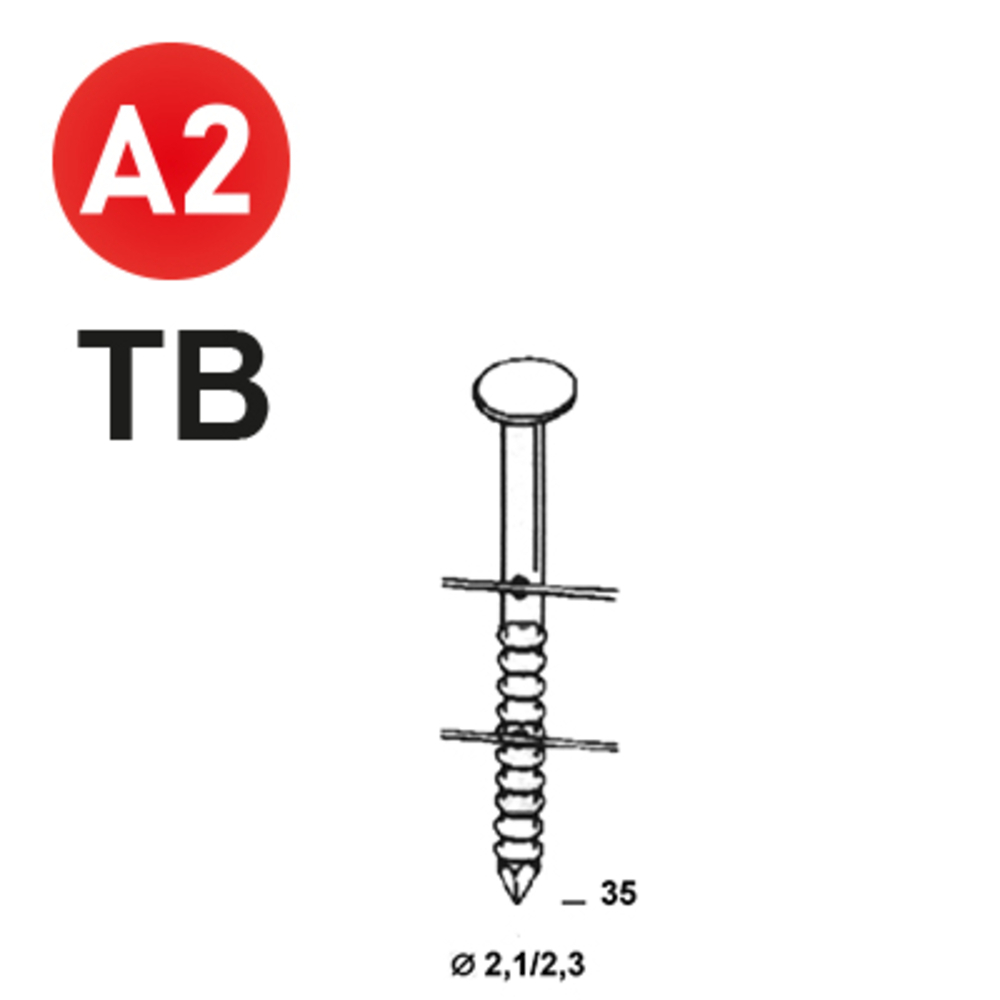 19500 COILS BO 21/23 X 35 ANNELÉES INOX TB - ALSAFIX - BO-21358
