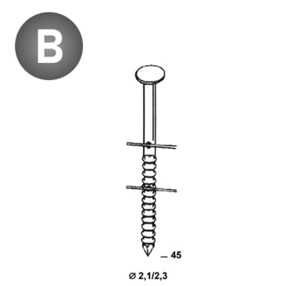 15600 COILS BO 21/23 X 45 ANNELÉES - ALSAFIX - BO-21452