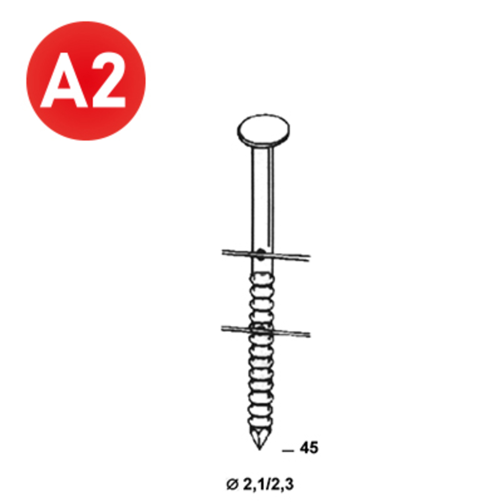 10800 COILS BO 21/23 X 45 ANNELÉES INOX TB - ALSAFIX - BO-21458