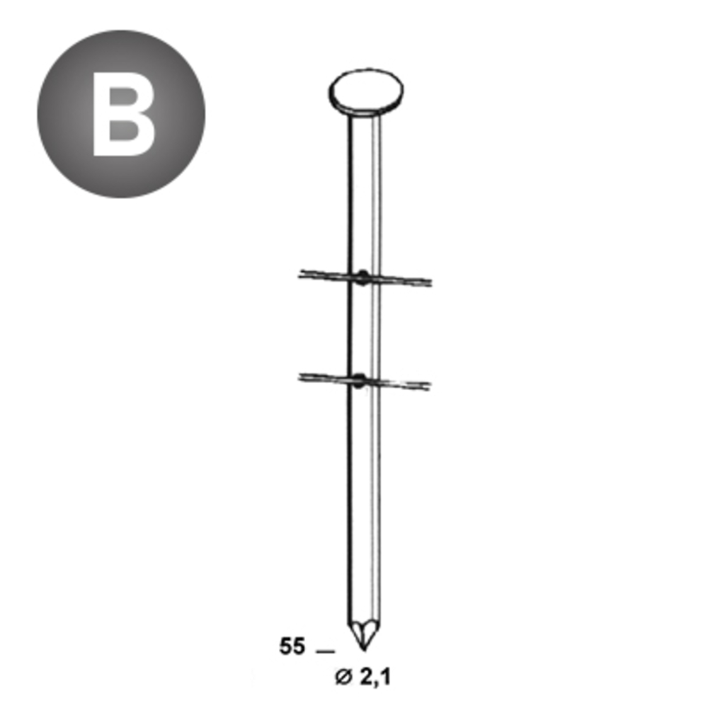 11700 COILS BO 21 X 55 LISSES - ALSAFIX - BO-21551