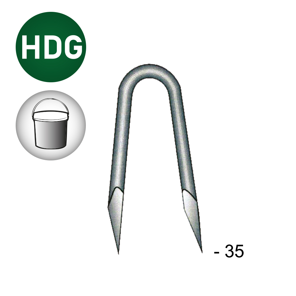 CRAMPILLON GALVA HDG 3,5X35 EN SEAU - ALSAFIX - CR350355S