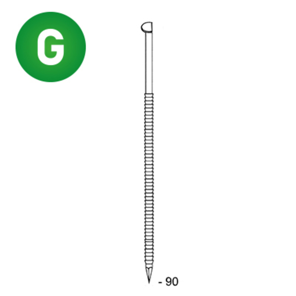 2200 POINTES D34° 31 X 90 ANNELÉES GALVA - ALSAFIX - D3431906