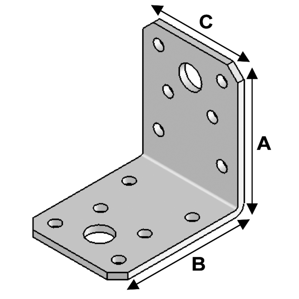 ÉQUERRE 60X60X45X3,0 - ALSAFIX - EA06060430
