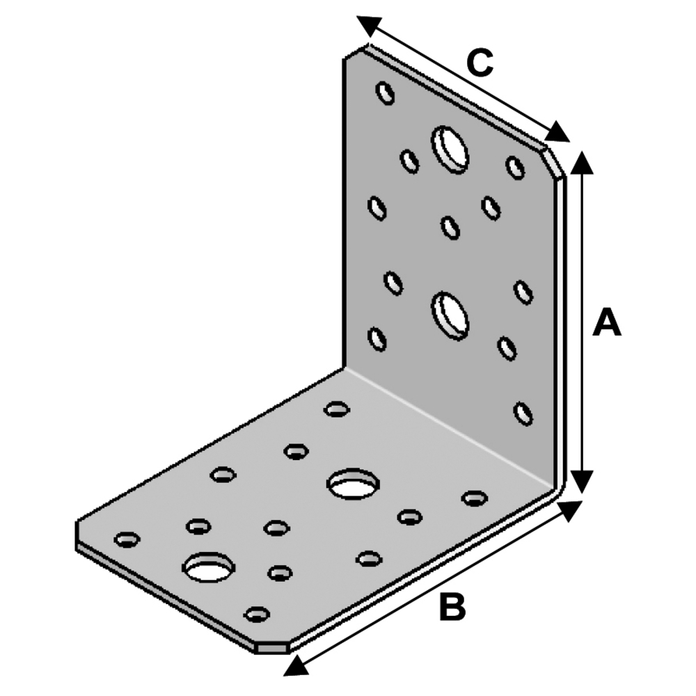 ÉQUERRE 90X90X65X2,5 - ALSAFIX - EA09090625