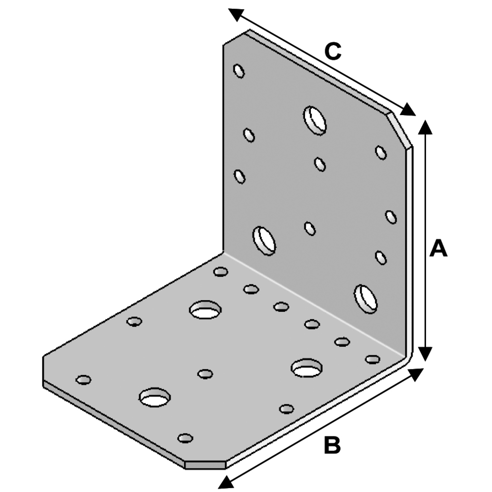 ÉQUERRE 100X100X90X3,0 - ALSAFIX - EA10100930