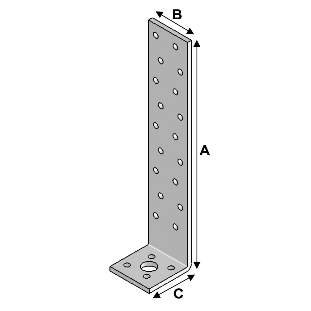 ÉQUERRE BÉTON 300X40X40X2,0 - ALSAFIX - EB30040420